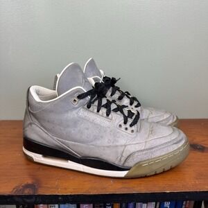 Nike Jordan Retro 3‎ 5lab3 Silver 3M Reflective Sneaker Shoes Sz. 12
